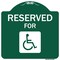 Signmission Graphic Handicapped Reserved Heavy-Gauge Aluminum Architectural Sign, 18" x 18", GW-1818-9837 A-DES-GW-1818-9837 - alternate 1